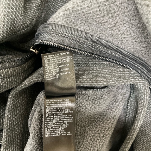 The North Face Men's Gray Fleece Long Sleeve 1/4 Zip Jacket Size M - Picture 10 of 11
